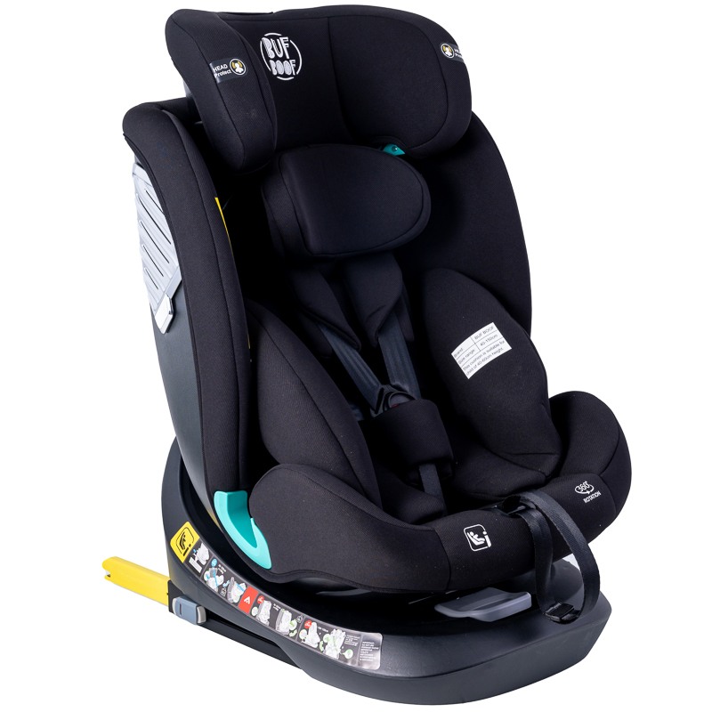 Scaun auto Deluxe Buf Boof i-Size cu isofix rotativ 360 grade 40-150 cm Saphir Black - 6