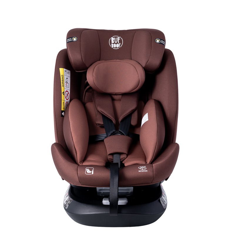 Scaun auto Deluxe Buf Boof i-Size cu isofix rotativ 360 grade 40-150 cm Saphir Coffee - 1