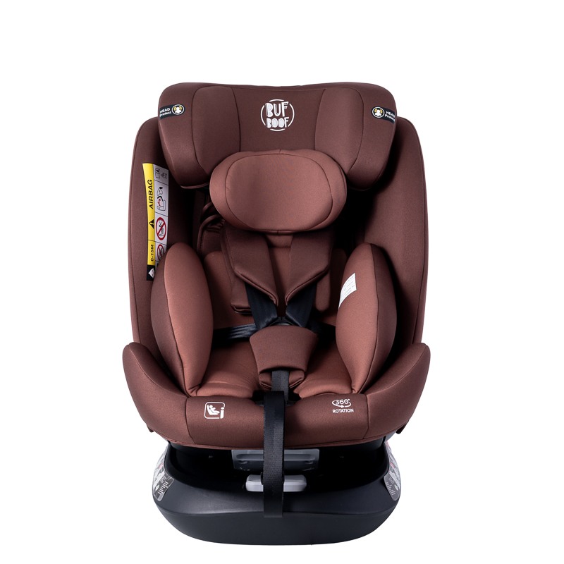 Scaun auto Deluxe Buf Boof i-Size cu isofix rotativ 360 grade 40-150 cm Saphir Coffee - 2 | YEO