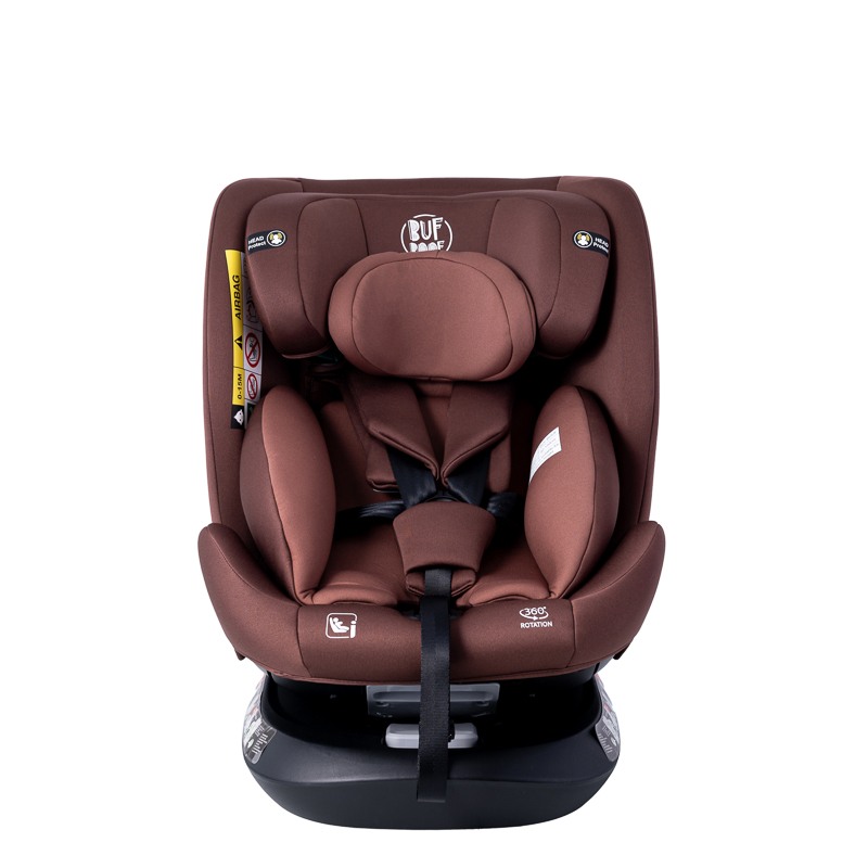 Scaun auto Deluxe Buf Boof i-Size cu isofix rotativ 360 grade 40-150 cm Saphir Coffee - 5