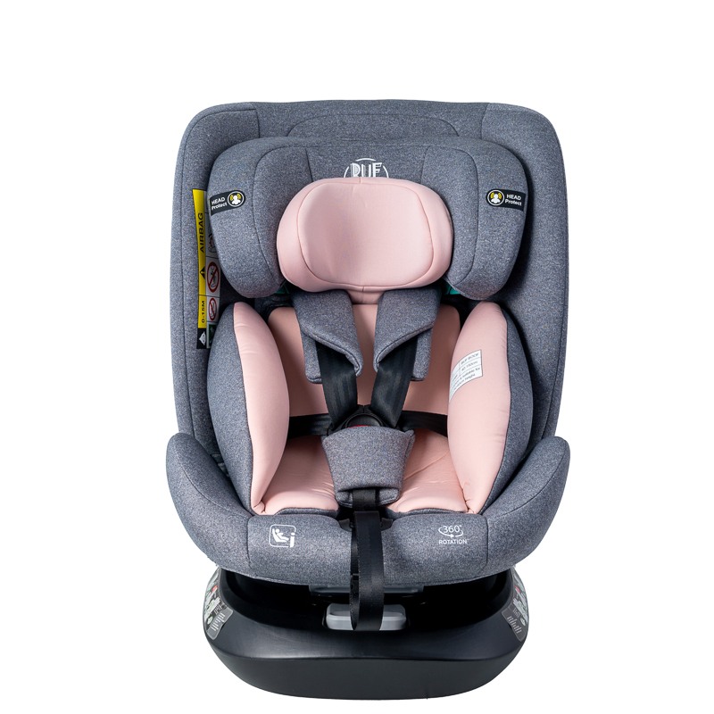 Scaun auto Deluxe Buf Boof i-Size cu isofix rotativ 360 grade 40-150 cm Saphir Pink - 1