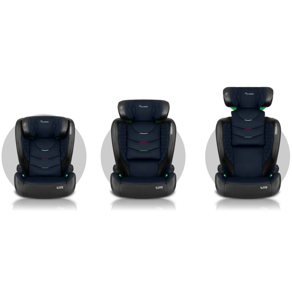 Scaun auto 15-36 kg cu isofix Nukido I-SIZE 100-150 cm Louis NegruBleumarin - 4