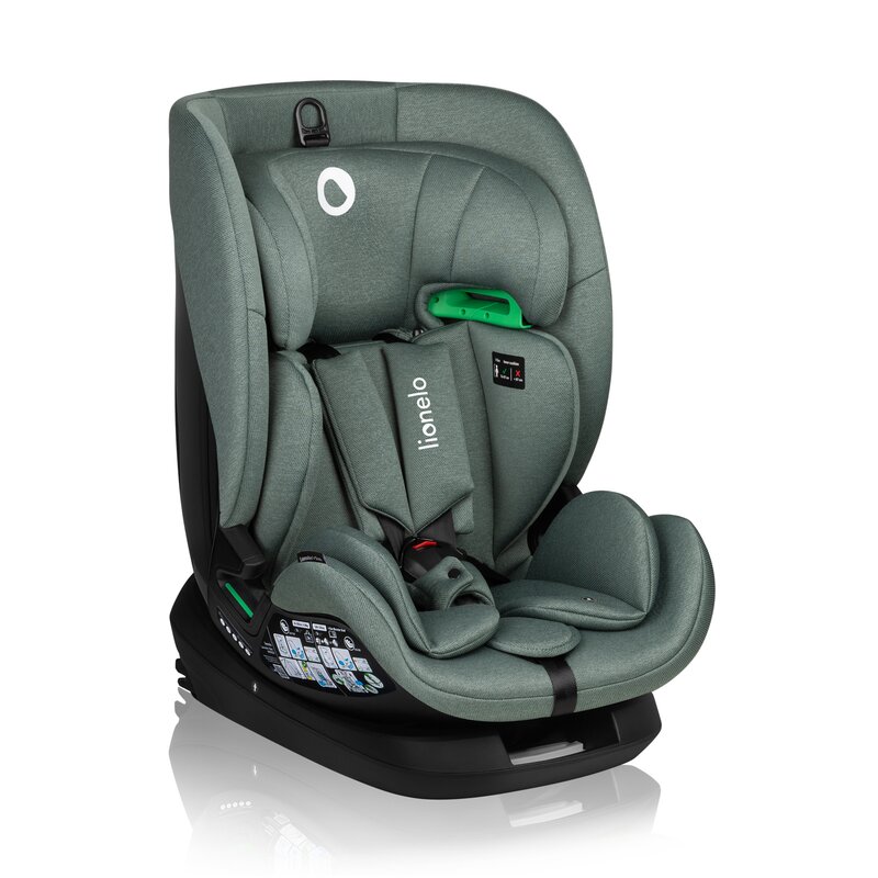 Scaun auto Lionelo Lavender I-size Isofix cu centura TopTether verde - 1