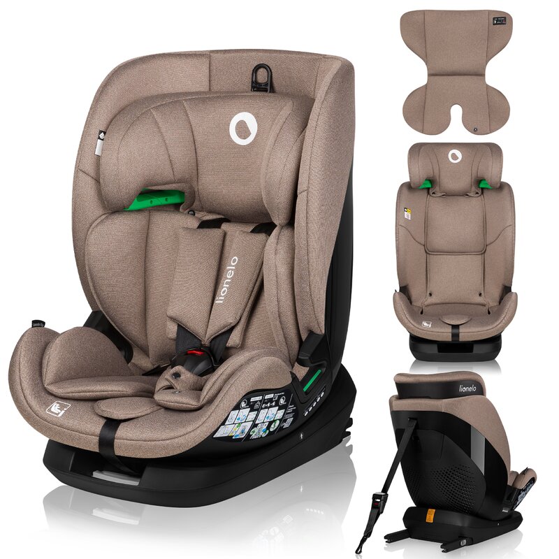 Scaun auto Lionelo Lavender I-size Isofix cu centura TopTether bej