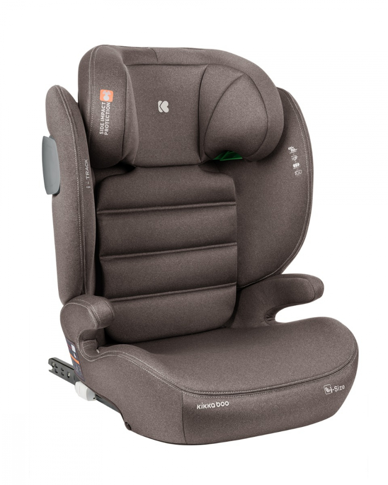 Scaun auto cu isofix KikkaBoo 100-150 cm i-Track i-SIZE Brown - 4