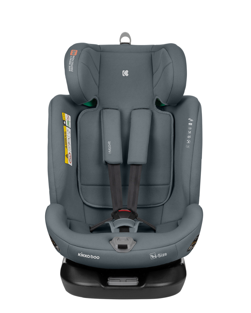 Scaun auto cu isofix KikkaBoo 40-150 cm i-Moove i-SIZE Dark Grey - 6