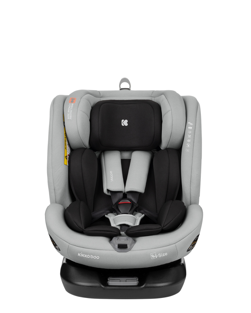 Scaun auto cu isofix KikkaBoo 40-150 cm i-Moove i-SIZE Light Grey - 5