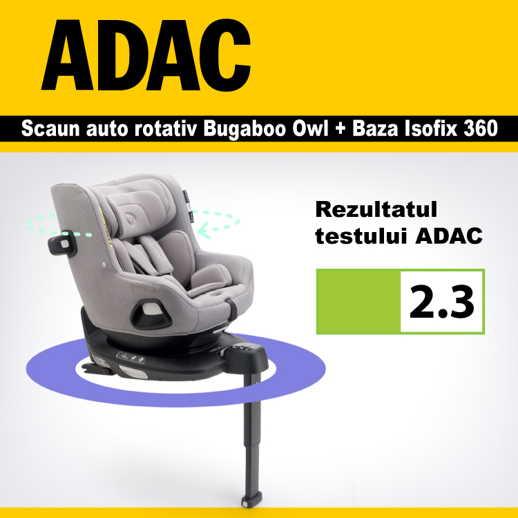 Scaun auto rotativ Bugaboo Owl grey i-Size - 4 | YEO