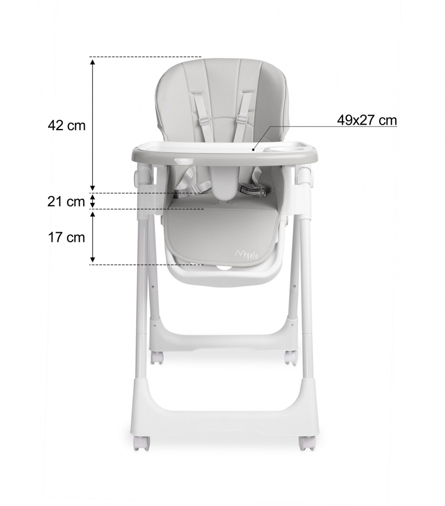 Scaun de masa Caretero Megalo gri deschis - 3 | YEO