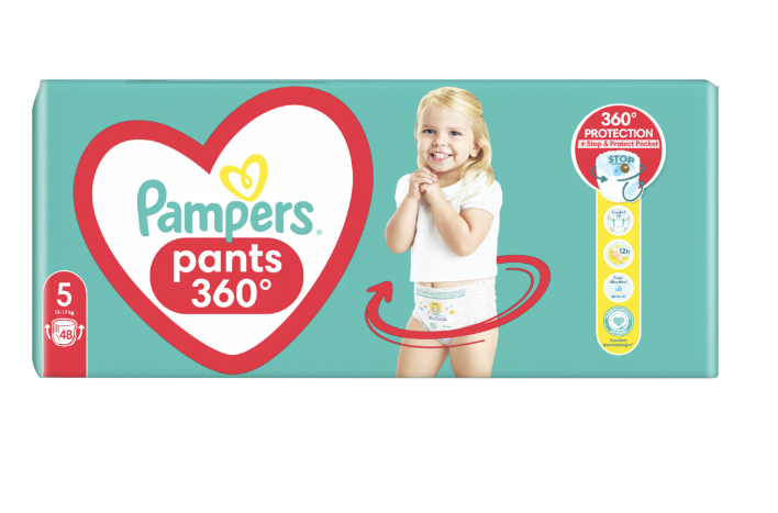 Scutece-chilotel Pampers Pants Jumbo Pack Marimea 5, 12-17 kg, 48 buc - 3 | YEO