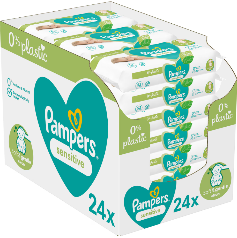 Servetele umede Pampers Sensitive 24 pachete x 52 - 7