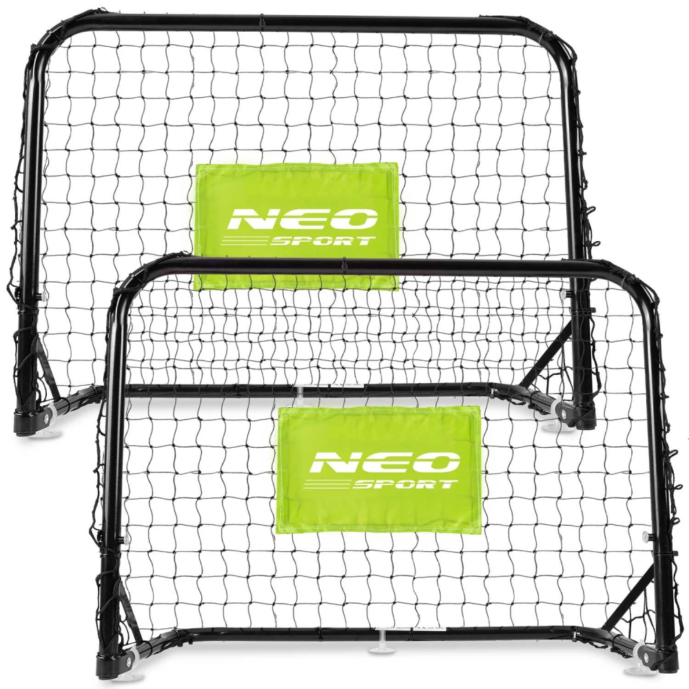 Set 2 porti de fotbal din plasa si mingie inclusa Neo Sport - 2