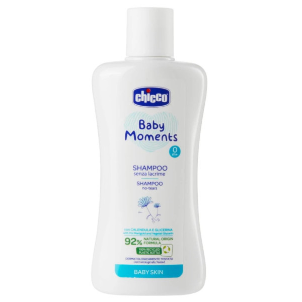 Set cadou cosmetice Chicco Baby Moments Skin CleanProtect gel de dus, sampon si crema iritatii scutec