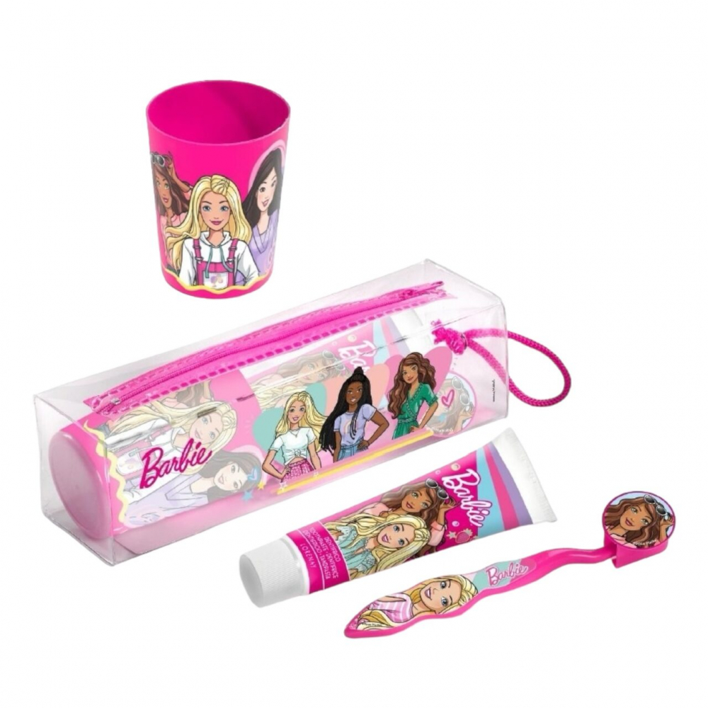 Set ingrijire orala pentru calatorie Barbie pentru fetite