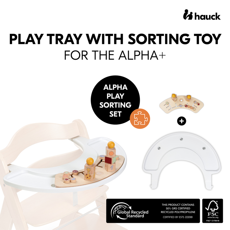 Set jucarii pentru scaunul Alpha Sorting Giraffe White - 2 | YEO