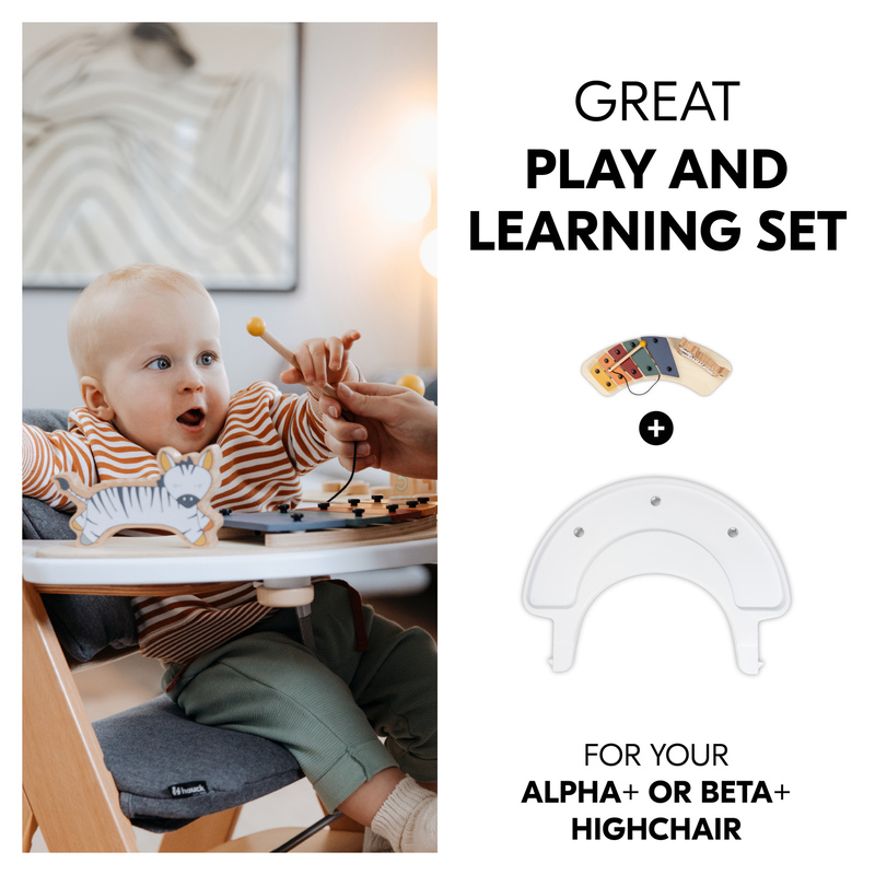 Set jucarii pentru scaunul Alpha Play Music Zebra White Hauck - 1 | YEO