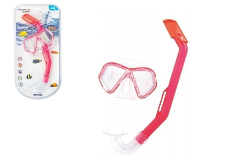 Set snorkeling pentru scufundari copii Bestway roz - 2 | YEO