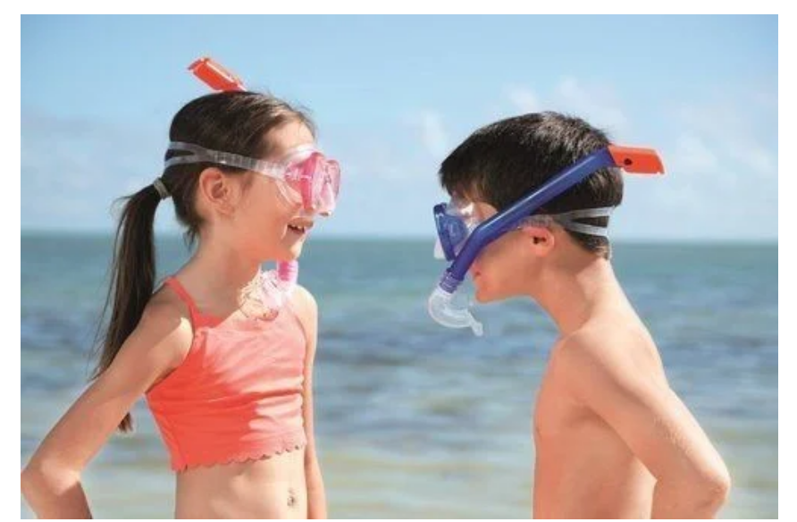 Set snorkeling pentru scufundari copii Bestway roz - 1 | YEO