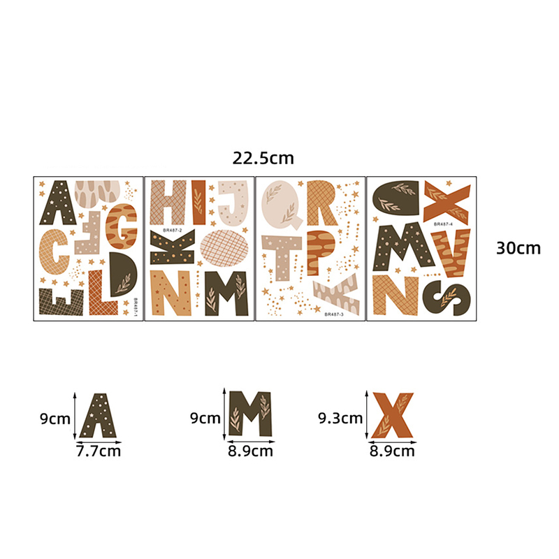 Sticker decorativ pentru copii autoadeziv Alfabet 70x73 cm - 5