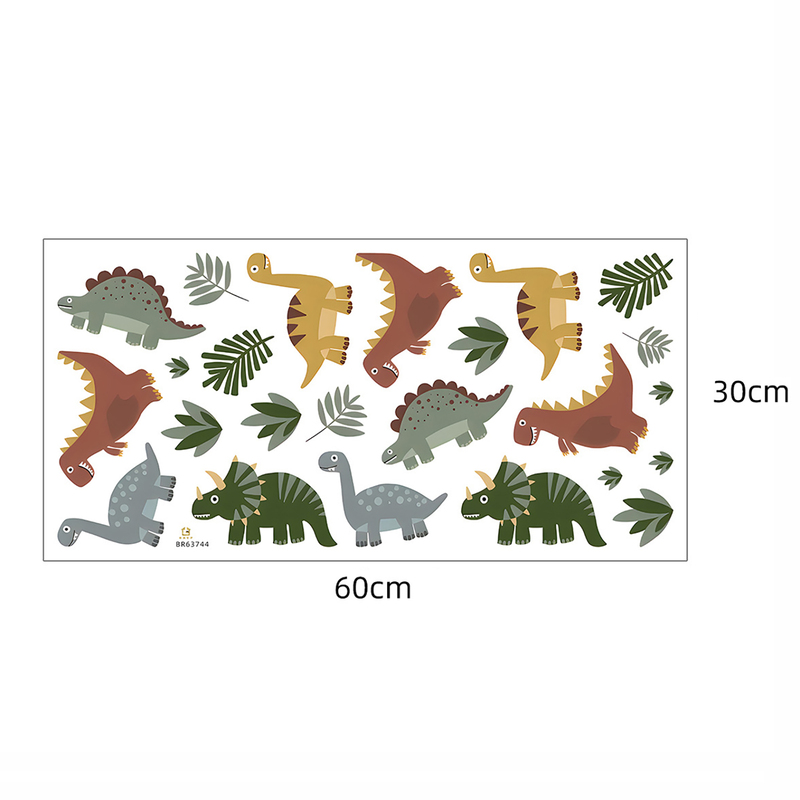 Sticker decorativ pentru copii autoadeziv Dinozauri 90x80 cm - 4