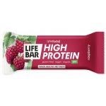 Baton proteic Lifebar cu zmeura bio 40g Lifefood