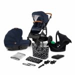 Carucior 3 in 1 Kinderkraft Prime Mink Pro Navy i-Size