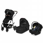 Carucior 3 in 1 Lionelo Amber reversibil negru i-Size