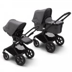 Carucior 2 in 1 Bugaboo Fox 2 Complete black grey melange