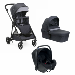 Carucior copii 3 in 1 Chicco Seety BostonGrey 0 luni+ i-Size