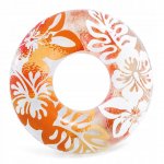 Colac gonflabil pentru inot 91 cm Orange Flowers