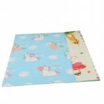 Covoras din spuma XPE pliabil cu doua fete 200x180 cm Nichiduta Girafa/Unicorn