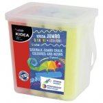 Creta colorata jumbo Kidea set 12 bucati neon