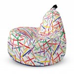 Fotoliu Updeco Puf Bean Bag tip Big Chill confetti fundal alb