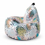 Fotoliu Updeco Puf Bean Bag tip Big Chill frunze multicolore