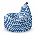 Fotoliu Updeco Puf Bean Bag tip Big Chill Geometric Sea Blue