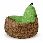 Fotoliu Updeco Puf Bean Bag tip Big Chill minecraft iarba pamant