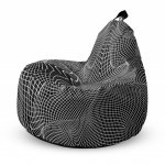 Fotoliu Updeco Puf Bean Bag tip Big Chill topografic negru