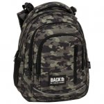 Ghiozdan pentru copii Backup impermeabil 3 compartimente Army 39x27x20 cm