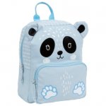 Ghiozdan prescolar Derform Canvas panda negru/albastru