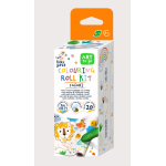 Kit rola de desenat 2 m cu stickere si 4 creioane colorate cerate Haku Yoka Safari