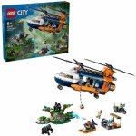 Elicopterul unui explorator al junglei la tabara de baza Lego City