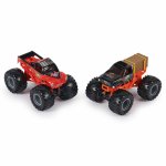 Set 2 masinute metalice Monster Jam Lumberjack si Axe scara 1:64