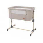 Patut Co-Sleeper cu roti si inaltime reglabila KikkaBoo Amaris Beige