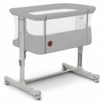 Patut co-sleeper 3 in 1 Lionelo Aurora cu leganare si setare unghiulara bej/gri