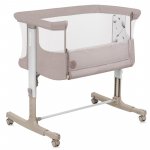 Patut co-sleeper 3 in 1 Lionelo Aurora cu leganare si setare unghiulara bej