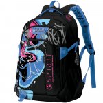 Rucsac Spirit pattern graffiti negru/roz 49x35x16 cm