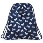 Sac sport pentru pantofi BackUp 35x45 cm albastru inchis Horses