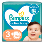 Scutece Pampers Active Baby Mega Box Marimea 3, 6 -10 kg  152 buc