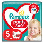 Scutece-chilotel Pampers Pants Jumbo Pack Marimea 5, 12-17 kg, 48 buc