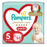 Scutece-chilotel Pampers Premium Care Pants Mega Box Marimea 5, 12-17 kg, 52 buc